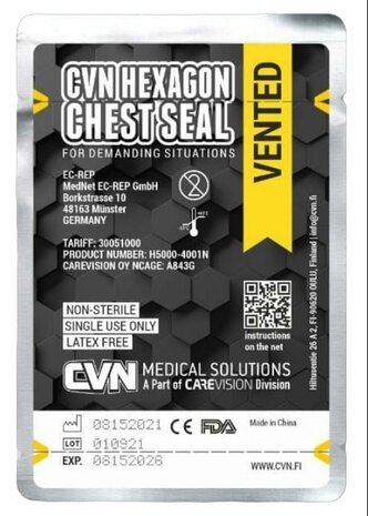 CVN Hexagon Chest seal vented DUO PACK